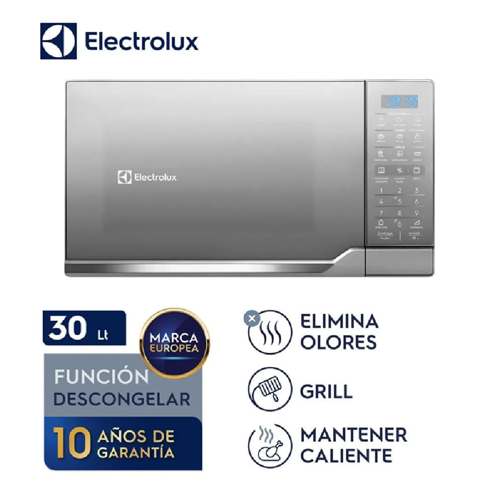 Microondas Electrolux EMDO30G2GSRUG 30 Lts Plata