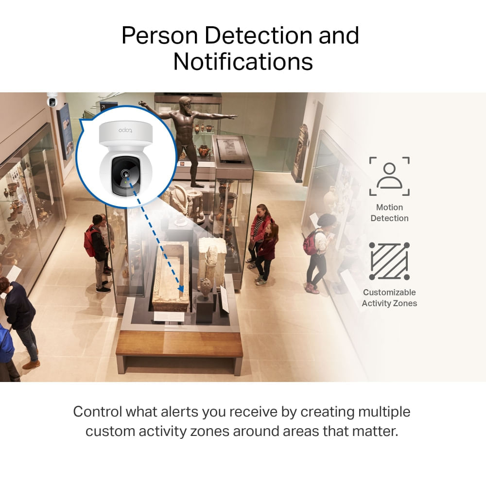 Cámara de seguridad TP-Link Tapo C212 giratoria Wi-Fi 2K + MicroSD 64 GB