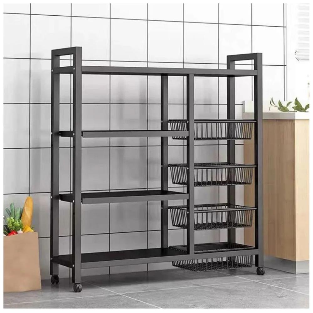 Estante Organizador de Cocina Multiusos de Metal con Ruedas 108x80x32cm