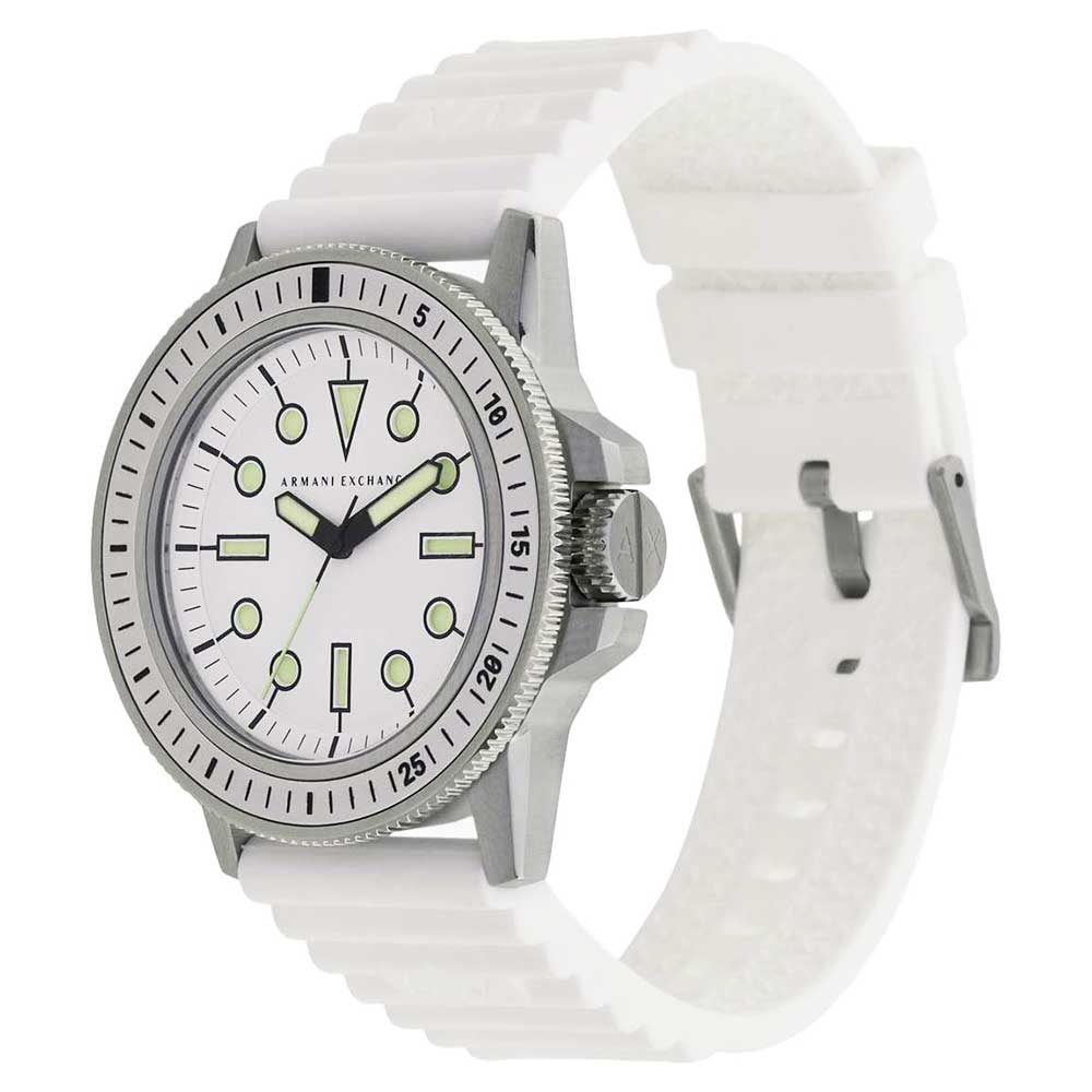 Reloj Armani Exchange Leonardo AX1850 Acero Inoxidable Correa de Silicona Blanco
