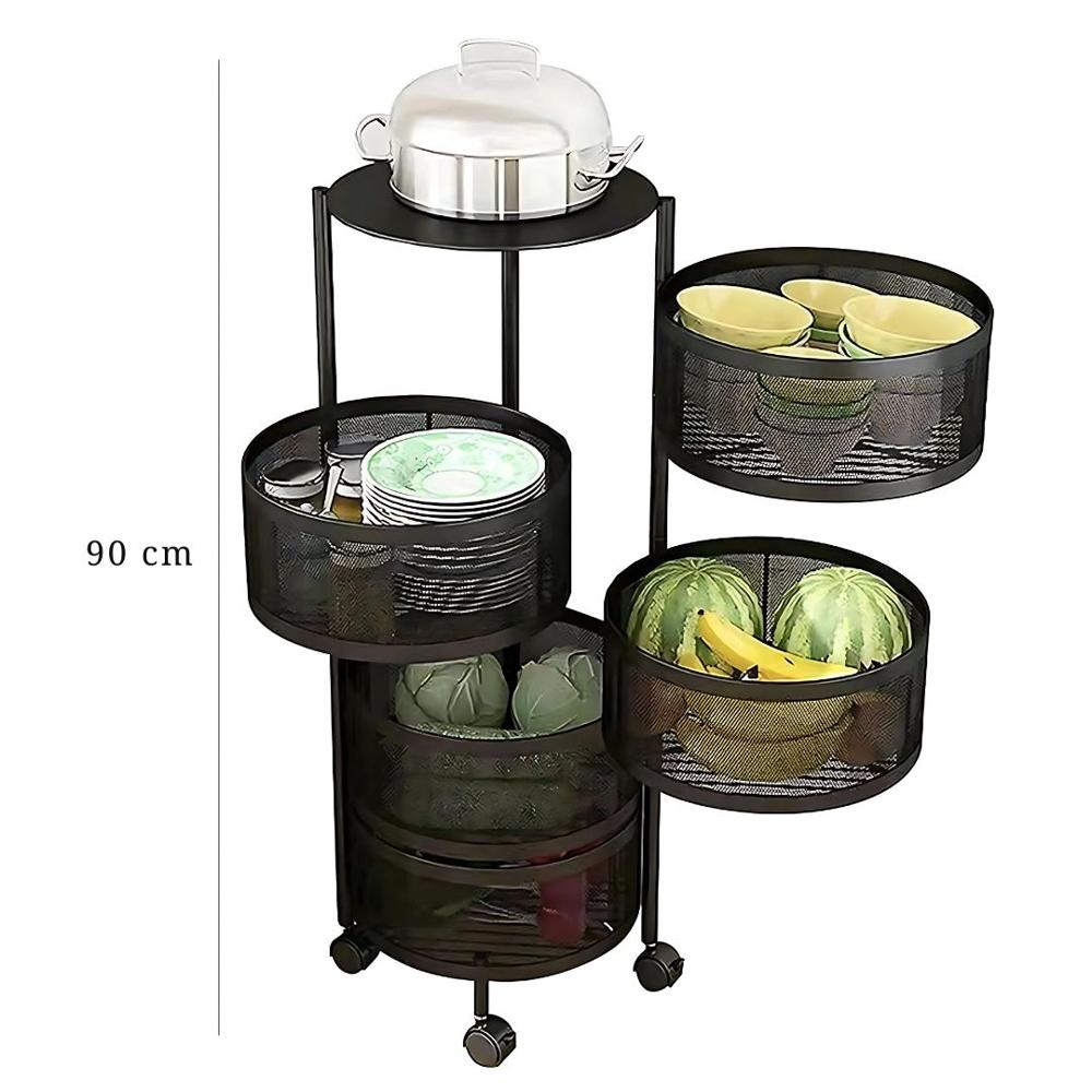 Organizador de Verduras Frutas Multiusos con Ruedas 5 niveles