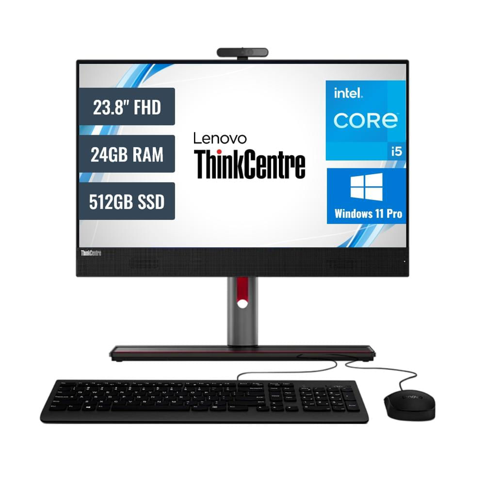 All In One Lenovo ThinkCentre M90A Intel Core i5 24GB RAM 512GB SSD 23.8 FHD Windows 11 11VGS0VG24G