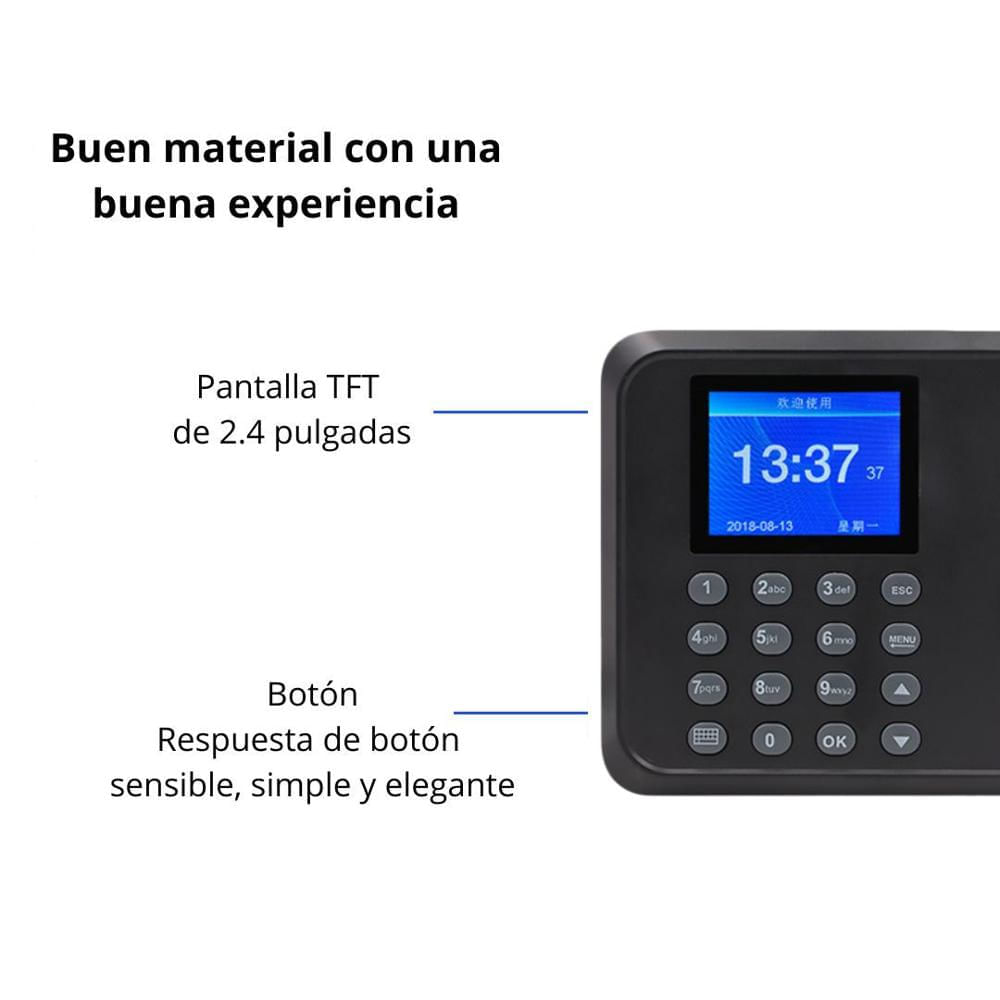 Reloj Control de Asistencia con Huella Digital y Contraseña SEISA J-A6
