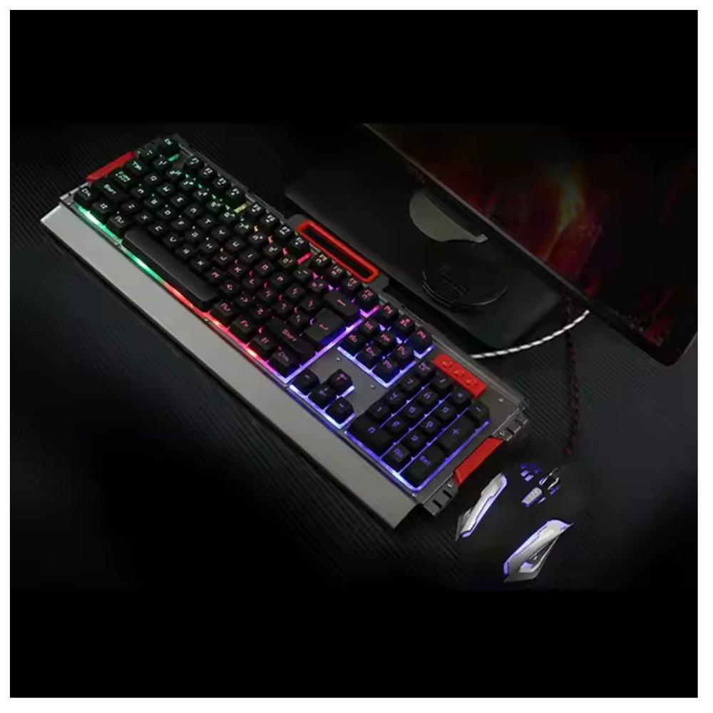 Combo Gamer Teclado y Mouse RGB Seisa K33 Para PC Laptop