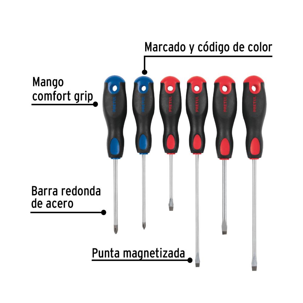 Juego de Desarmadores 2 Piezas  Pretul 21379