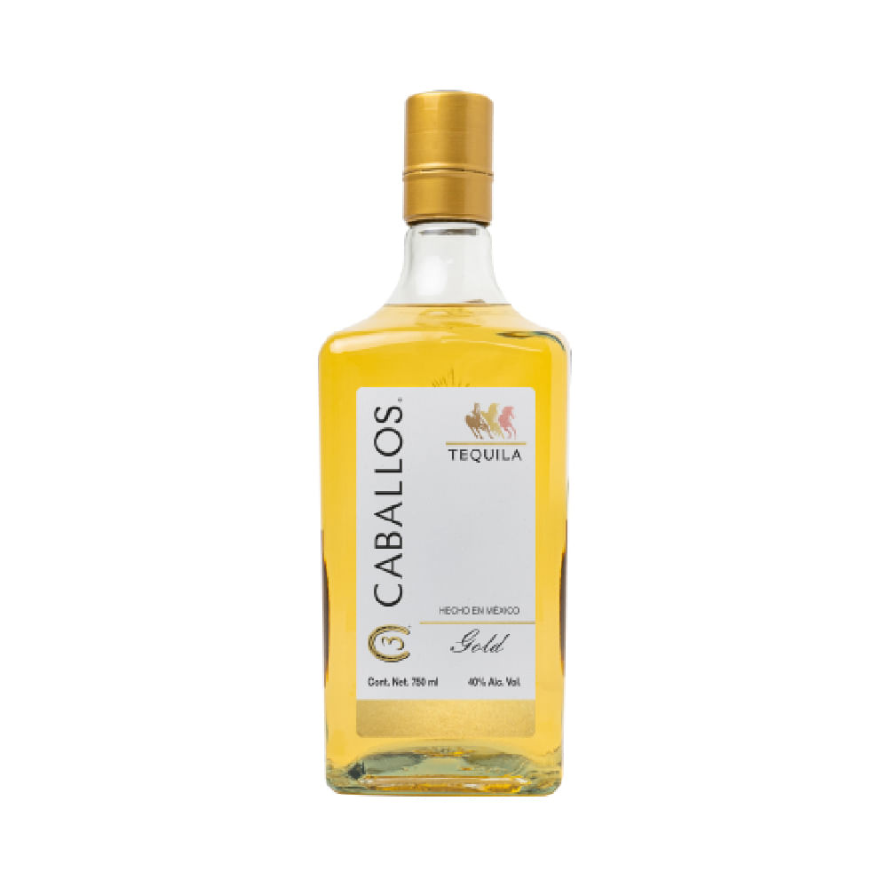 Tequila 3 Caballos Gold 750ml