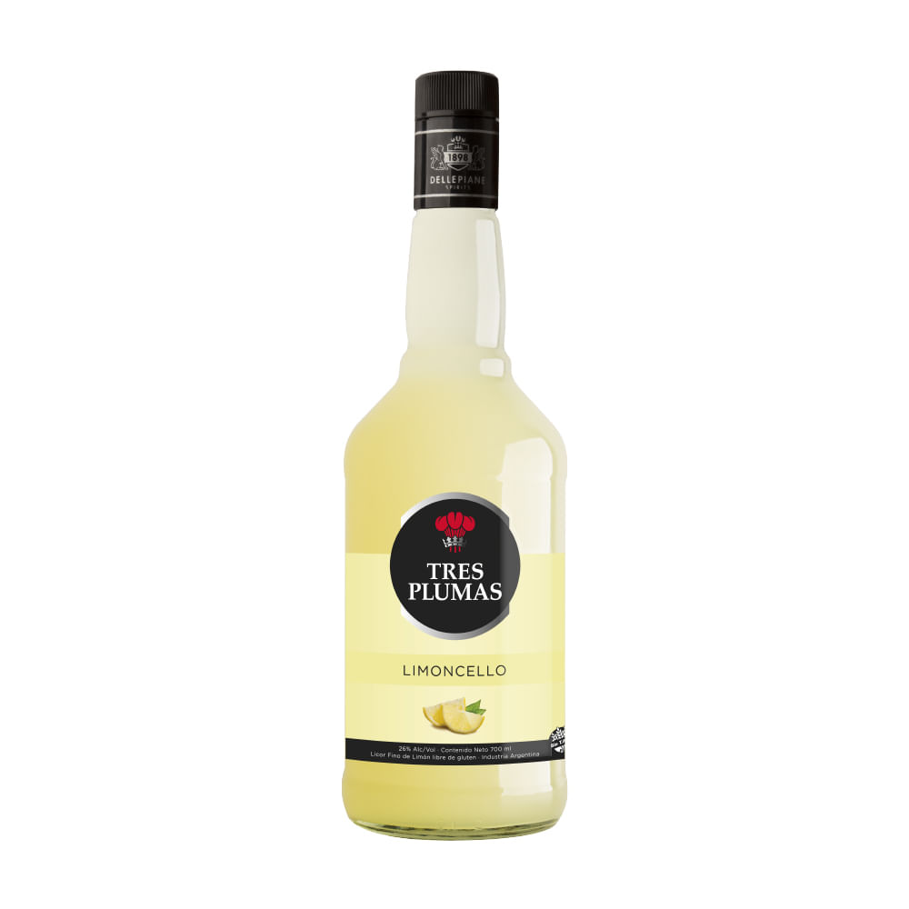 Licor Tres Plumas Limoncello 700ml