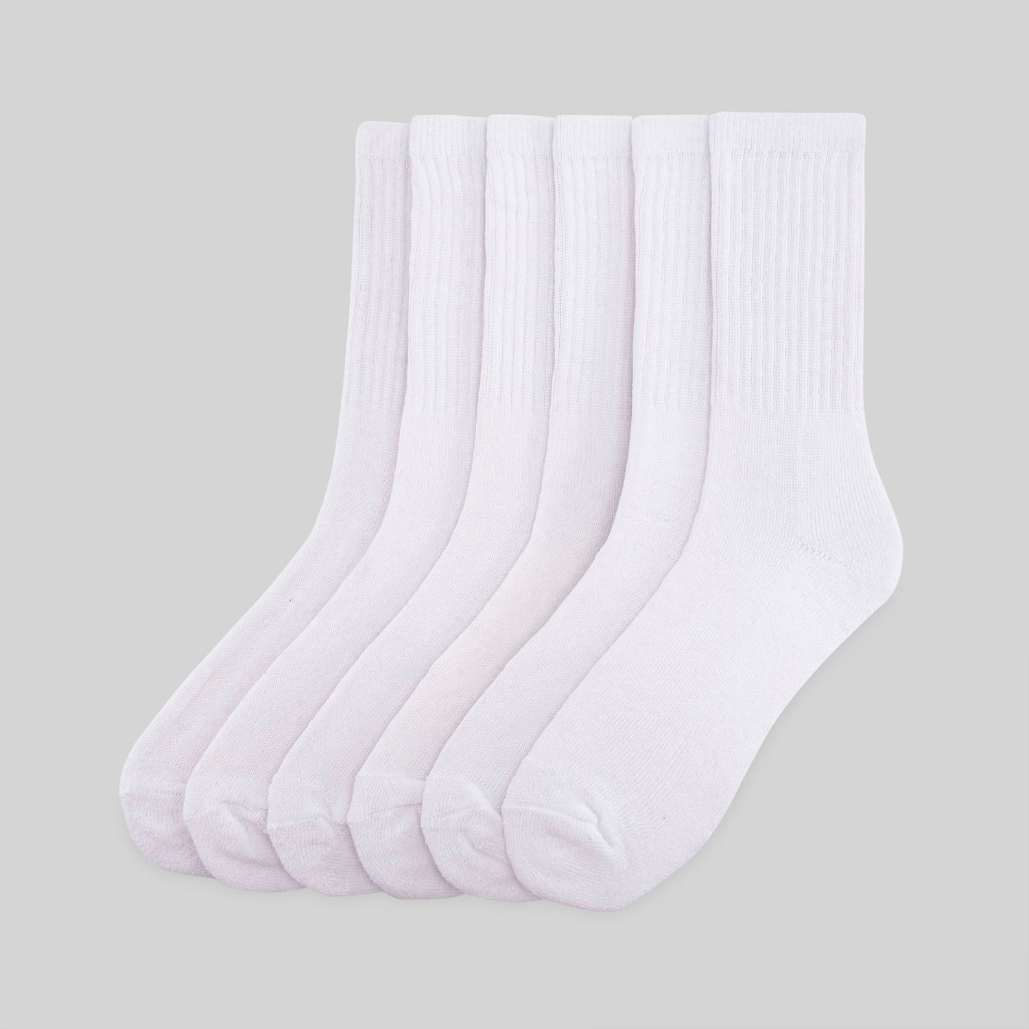 Medias Madison Pack X6 Gruesas Blanco1 Hombre