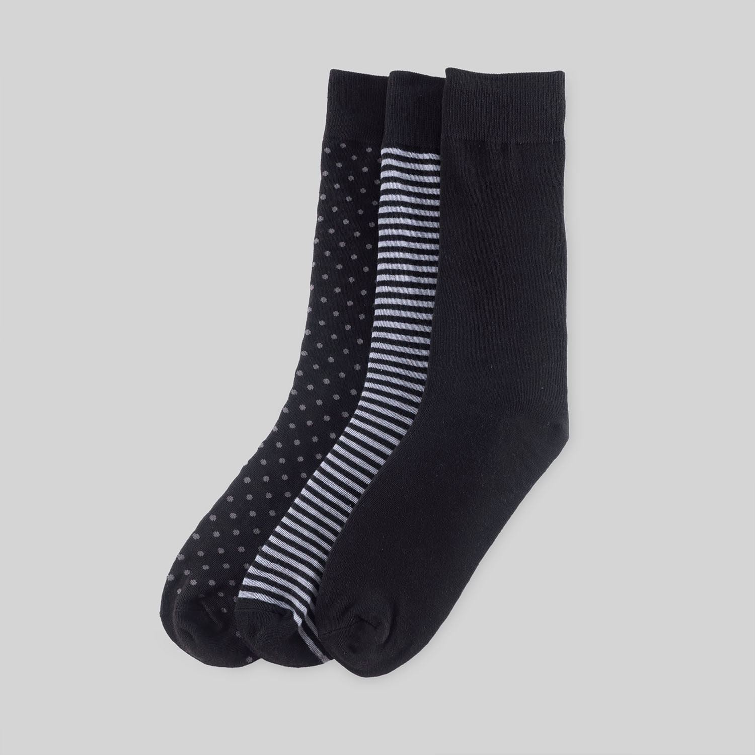 Medias Madison Pack X3 Largas Negro Hombre