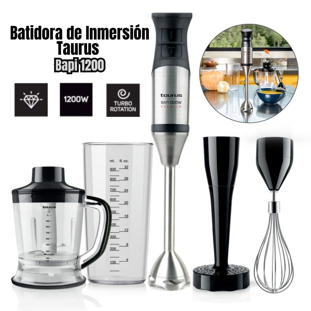Batidora de Inmersion Taurus Bapi 1200 Premium Complete