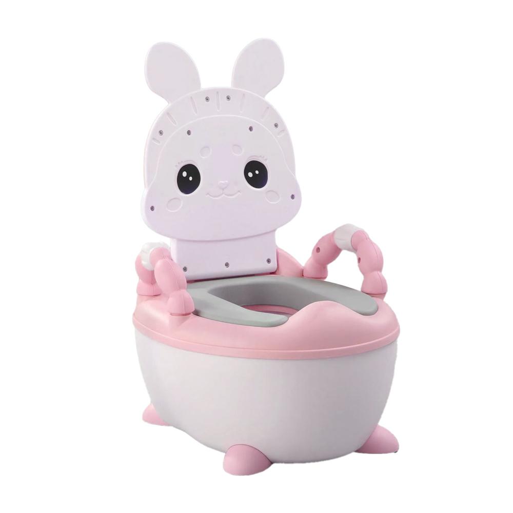 Bacín Entrenamiento Inodoro Infantil Conejito Rosado