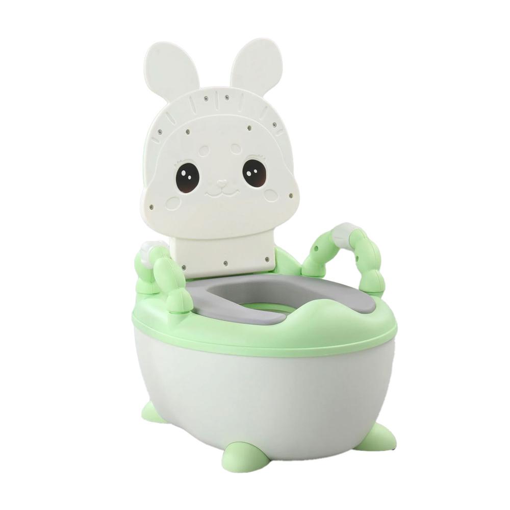 Bacín Entrenamiento Inodoro Infantil Conejito Verde