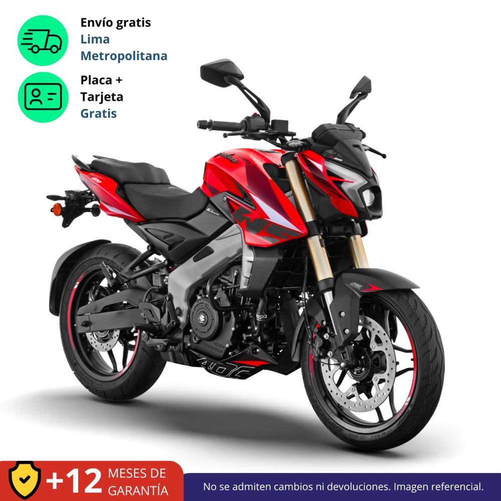 Moto Bajaj Pulsar NS 400 Z Rojo Negro