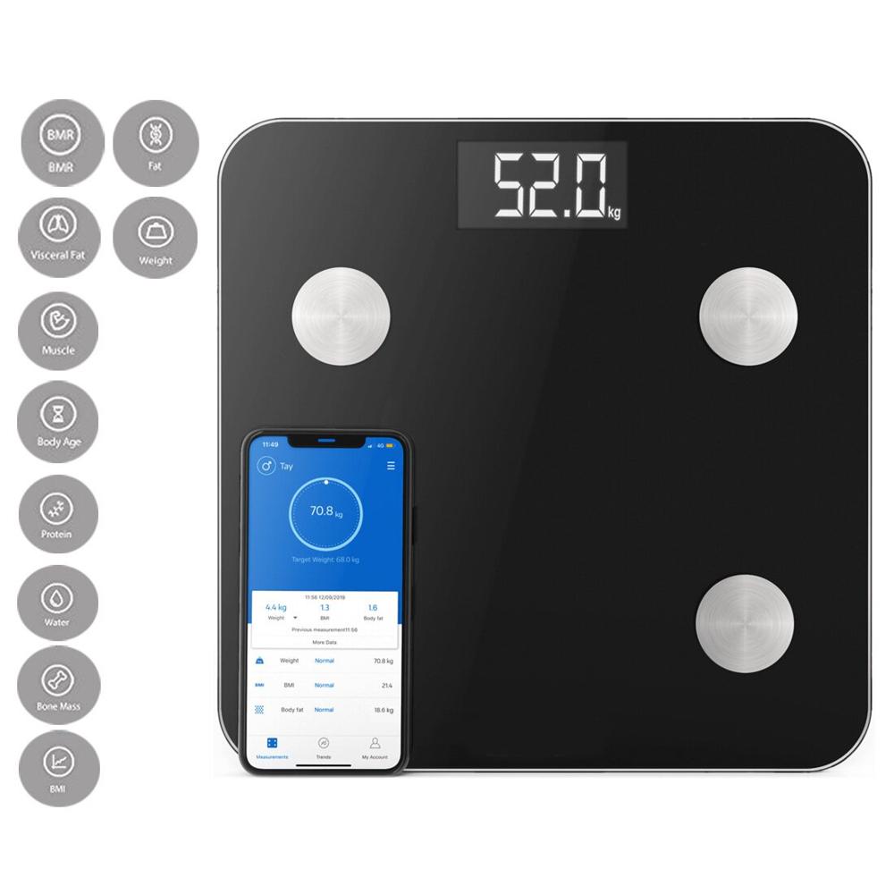 Balanza Digital Inteligente 12 Lecturas Negro