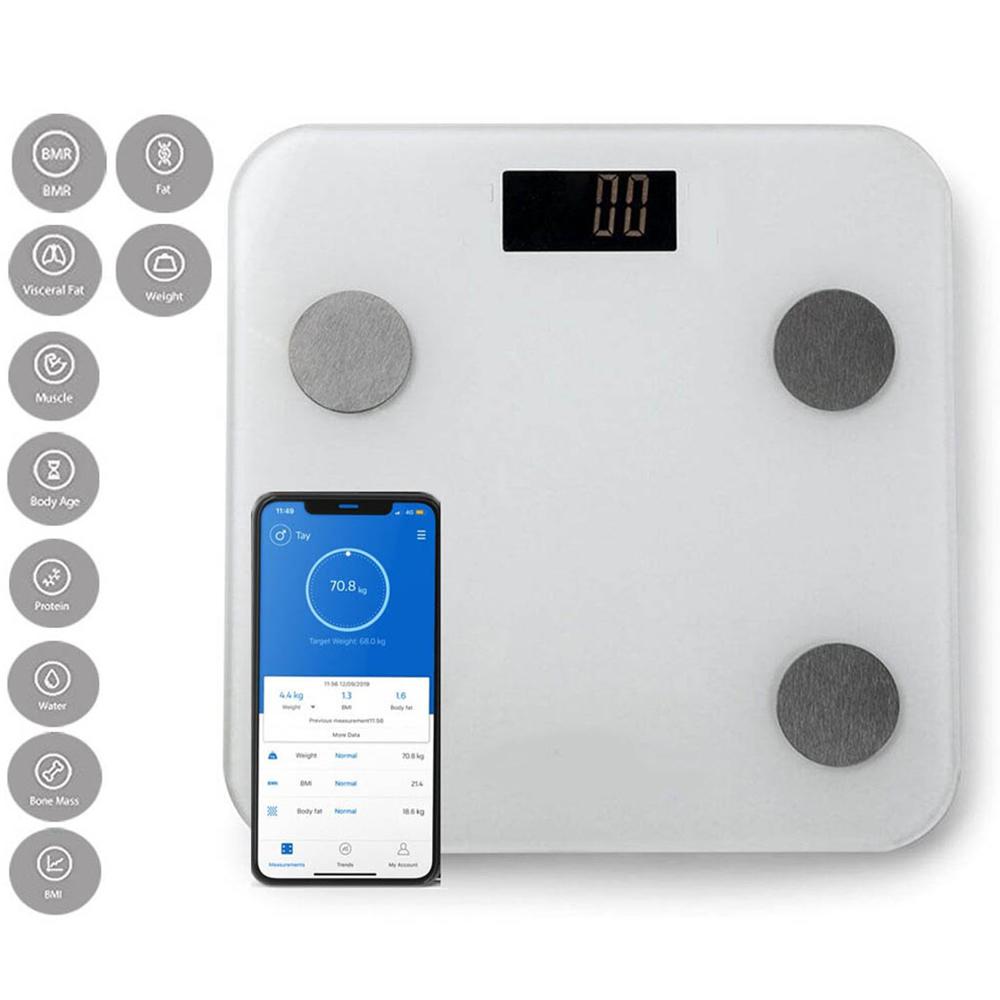 Balanza Digital Inteligente 12 Lecturas Blanco