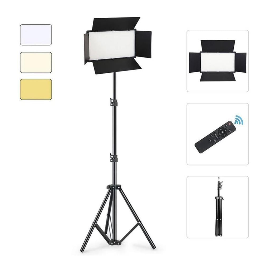 Kit Panel LED RL-1200 con Barndoors + Trípode 21m