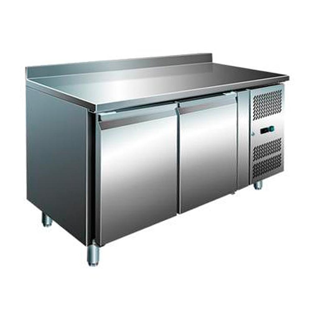 Meson Refrigerado 2 Puertas Acero Inox. FWR12-2 70SS304 Mural Con Respaldo