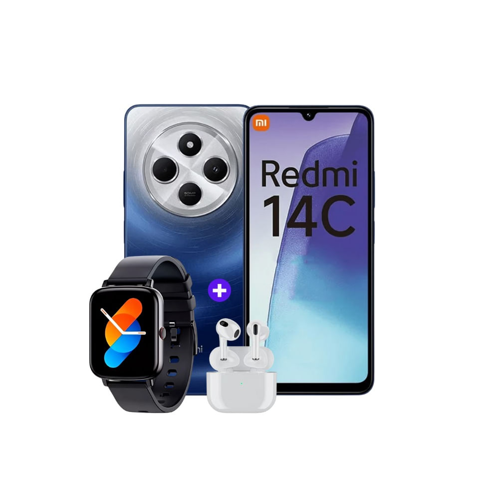 Xiaomi Redmi 14C 256GB 4GB Azul + Smartwatch + Audifonos