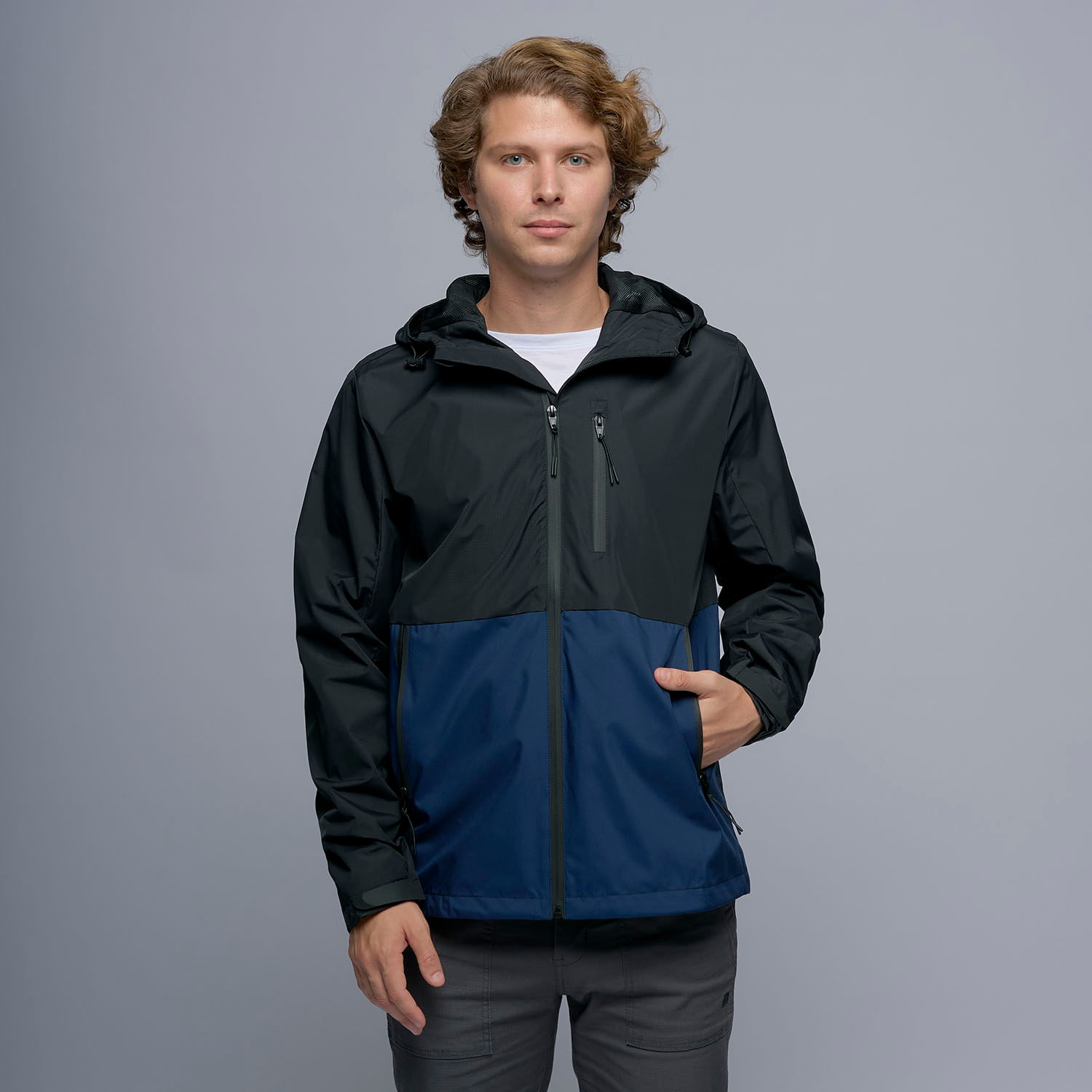 Casaca Cortaviento Hombre Zip Aereal