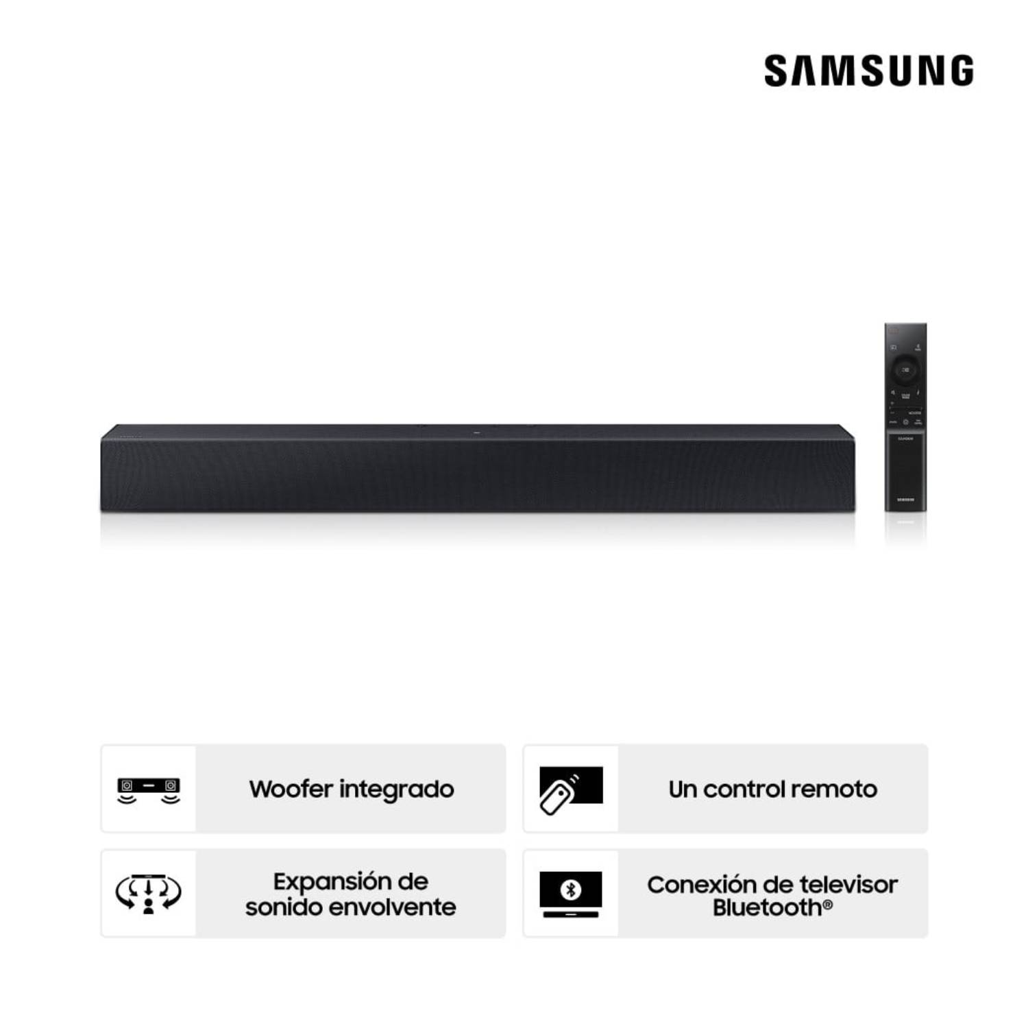 Samsung Soundbar 2.0 CH HW-C400/PE 40 W Negro