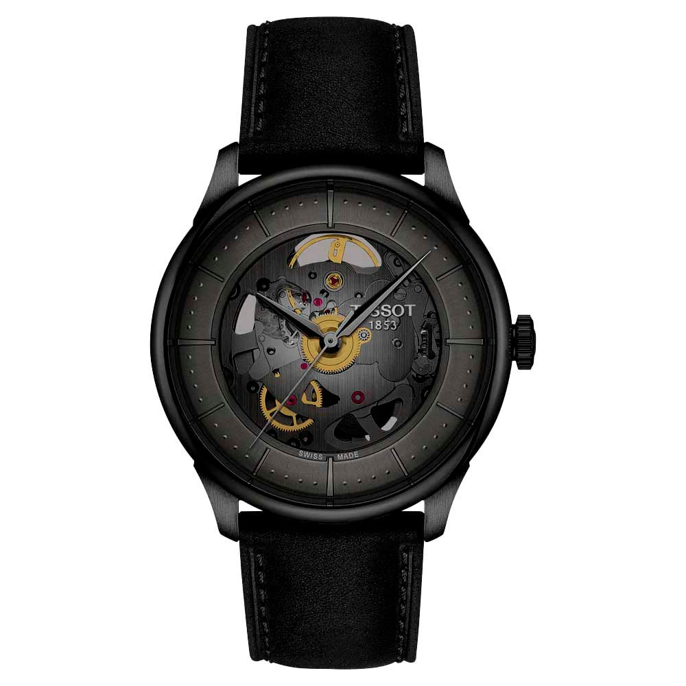 Reloj Tissot Chemin Des Tourelles Skeleton Automatic 39MM Negro - T139.836.36.441.00