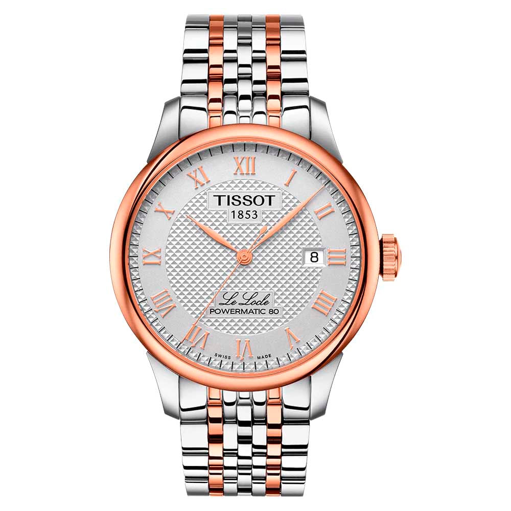 Reloj Tissot Le Locle Powermatic 80 Automatic 39,3MM Gris / Oro Rosa - T006.407.22.033.00