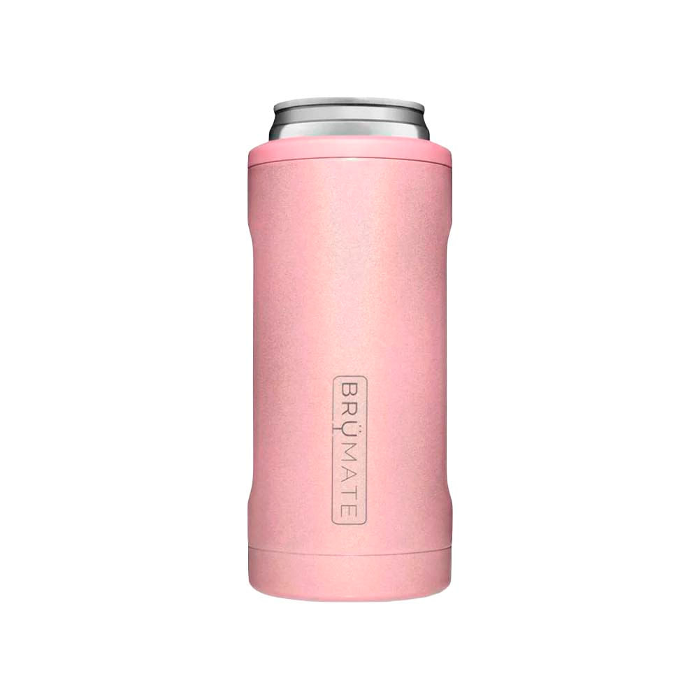 Enfriador de latas Brumate Hopsulator Slim Glitter Blush 12oz - HS12GLP