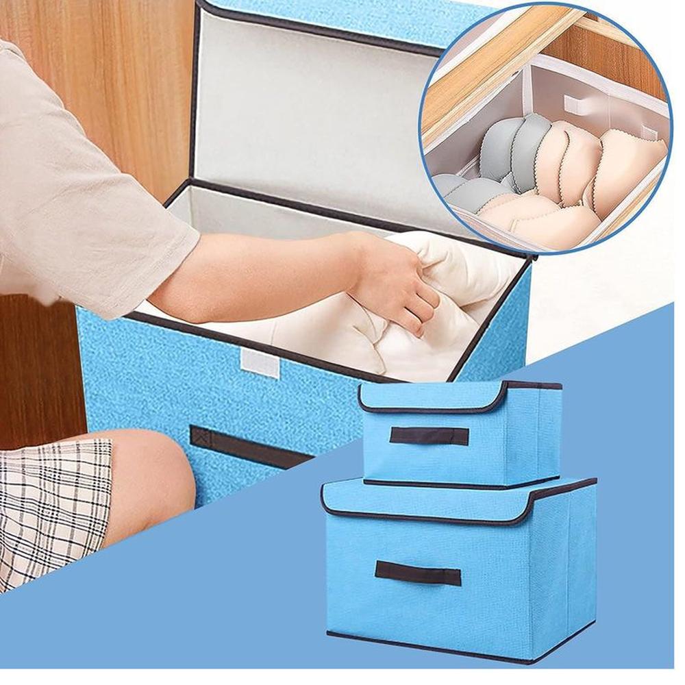 Caja de almacenamiento plegable a prueba de polvo color Turqueza