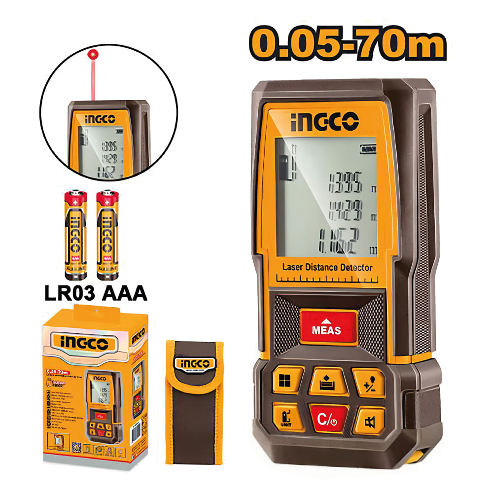 Medidor de Distancia Láser Ingco 70M HLDD0708