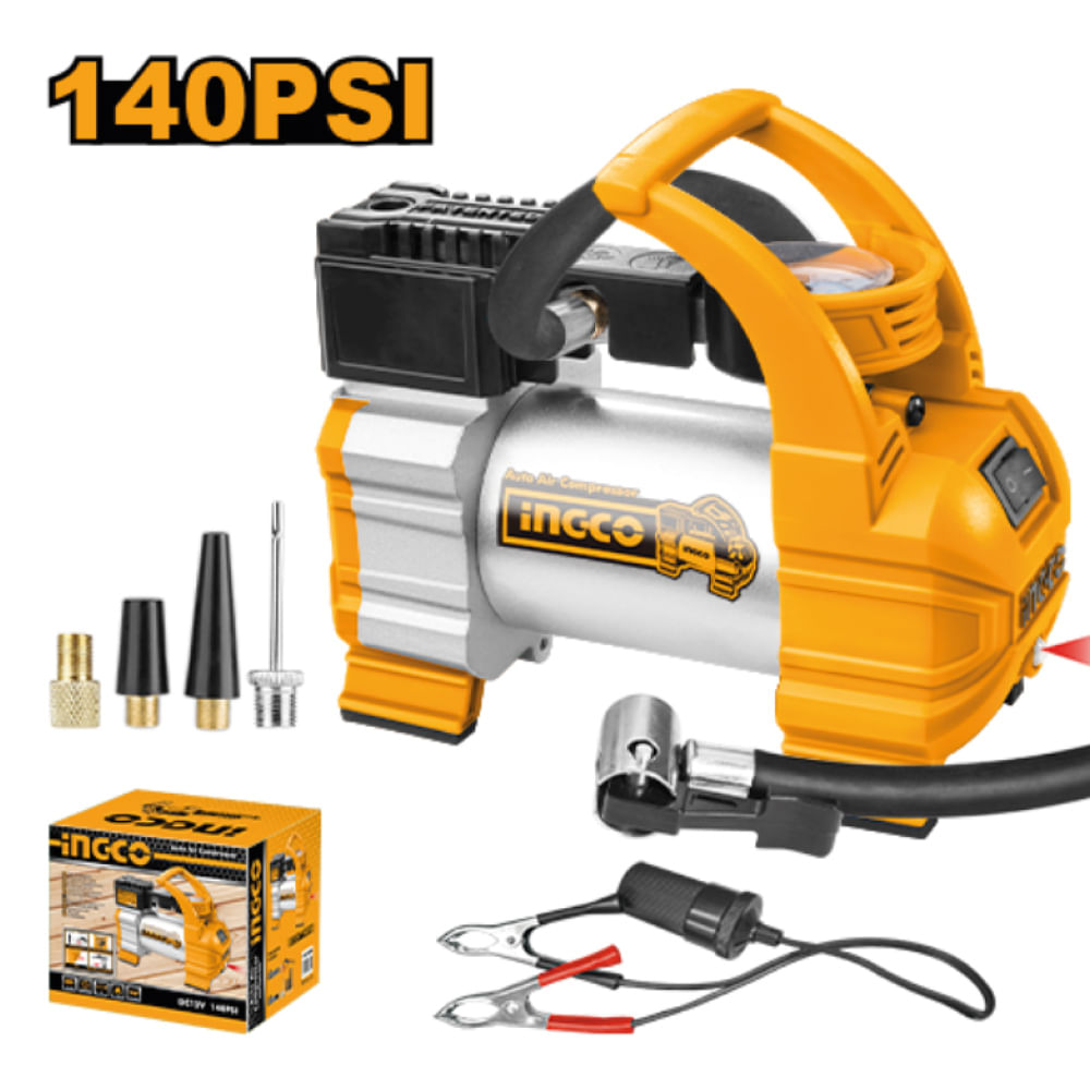 Compresor de Aire Automático Ingco 12V 10AMP 140PSI AAC1408