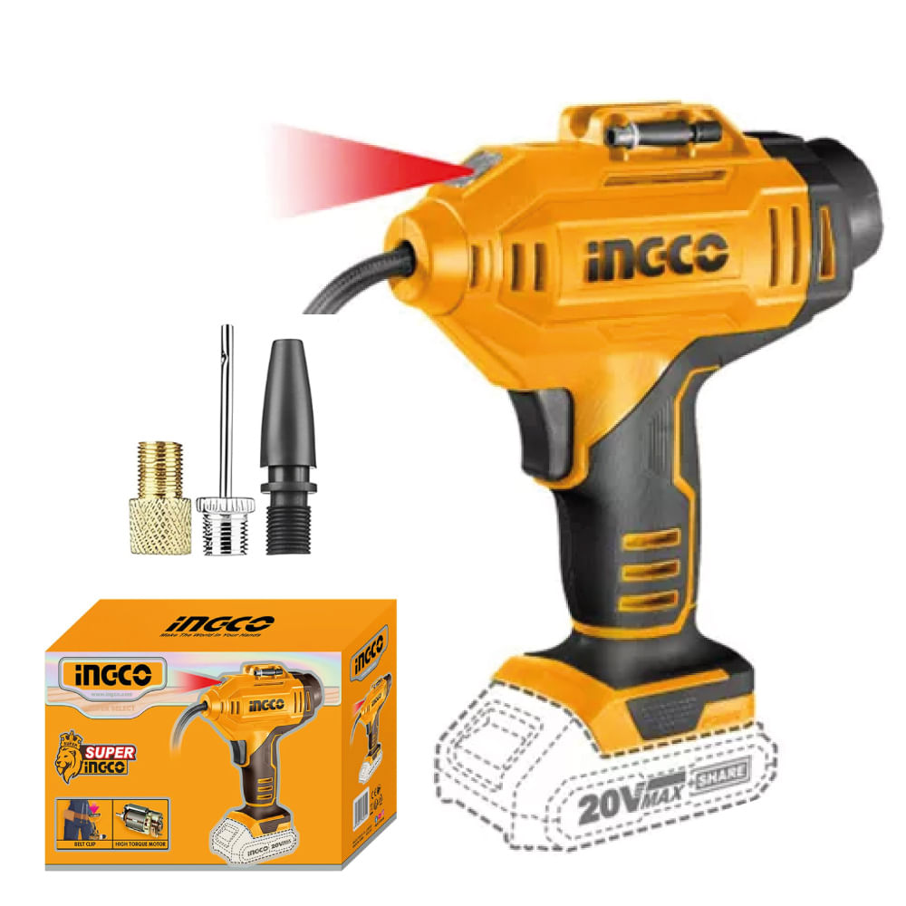 Compresor Inflador de Aire Automático Ingco 20V 150PSI CACLI2018