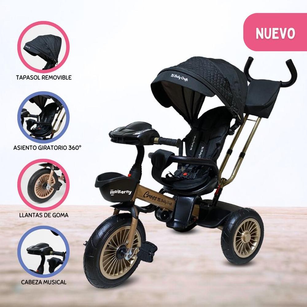 Triciclo Giratorio Voyage CROSS Black Oechsle