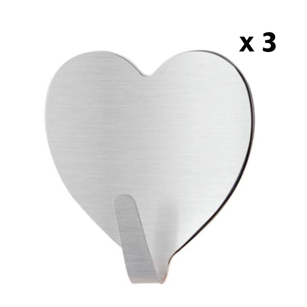 Colgadores Autoadhesivos para Organización de Hogar Corazón