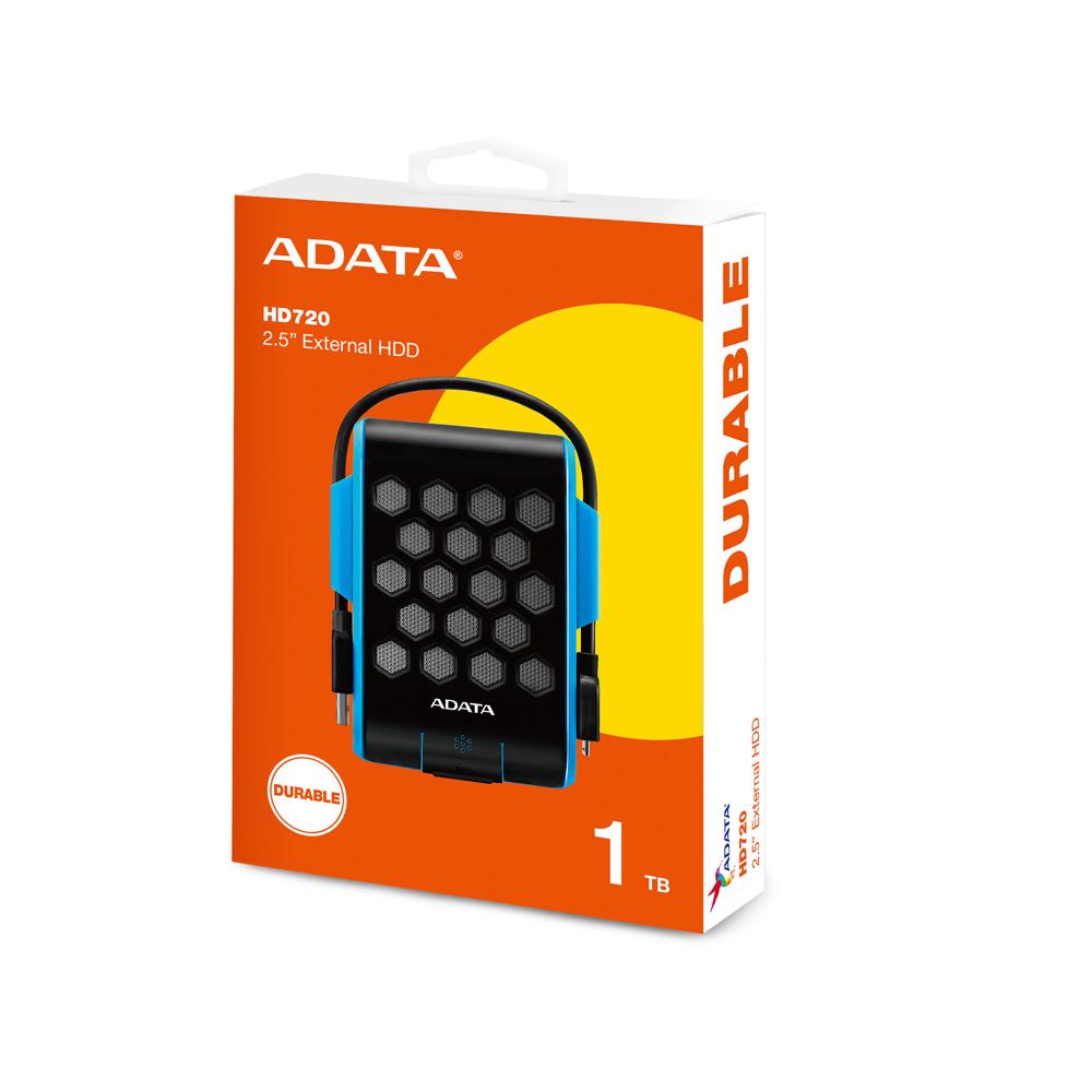 DISCO DURO EXTERNO ADATA HD720 1TB USB 3.2 2.5"" EXTERNAL HHD COLOR NEGRO/AZUL P/N: AHD720-1TU31-CBL
