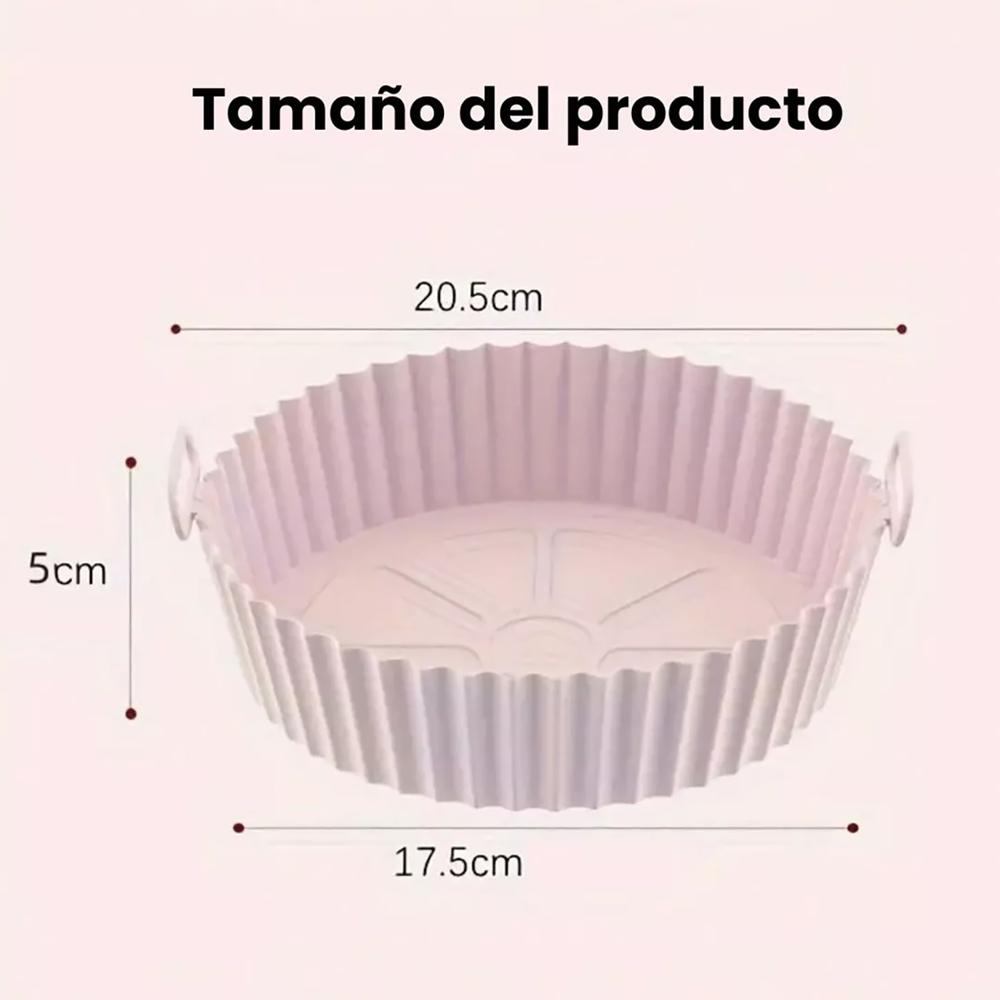 Pack 3 Bandejas De Silicona Para Freidora De Aire Sin Aceite - Celeste