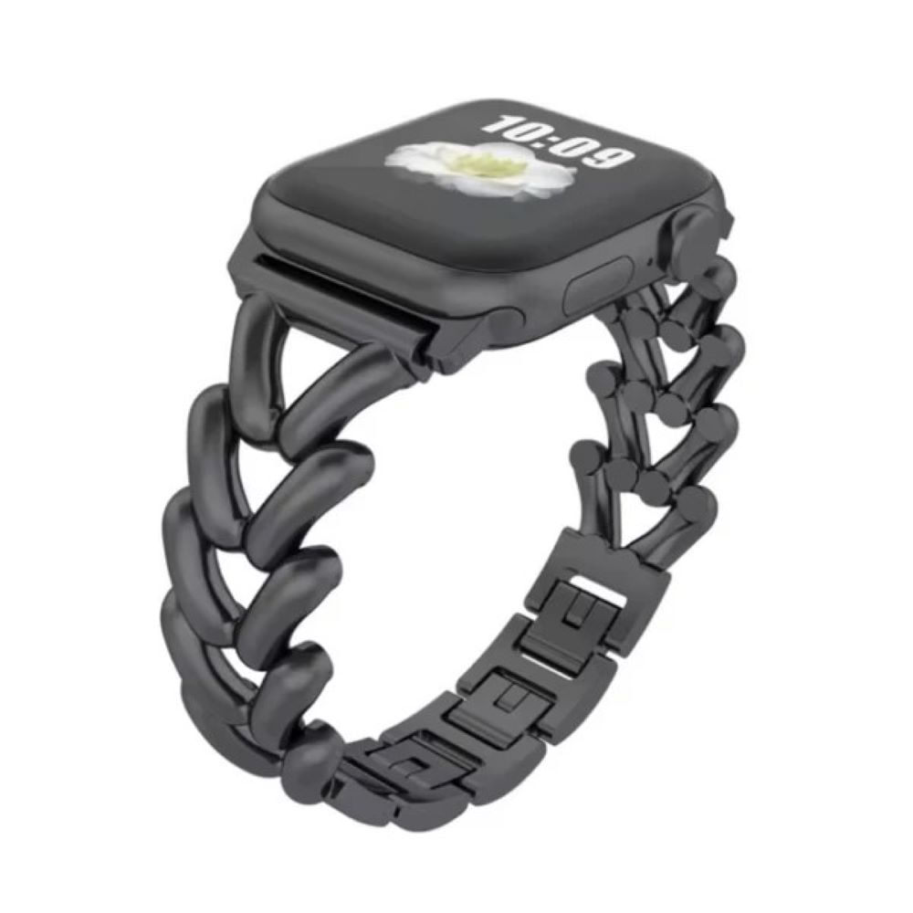 Correa Para Applewatch Y Watch 42-44-45-49mm Acero Trenzado Negro Correa Para Applewatch Y Watch 42-44-45-49mm Acero Trenzado Negro