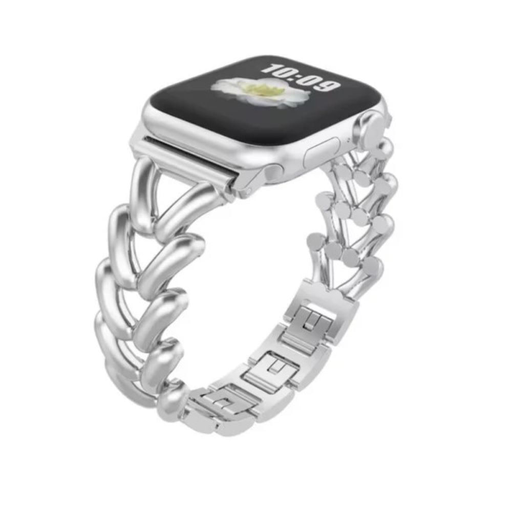 Correa Para Applewatch Y Watch 42-44-45-49mm Acero Trenzado Plateado Correa Para Applewatch Y Watch 42-44-45-49mm Acero Trenzado Plateado