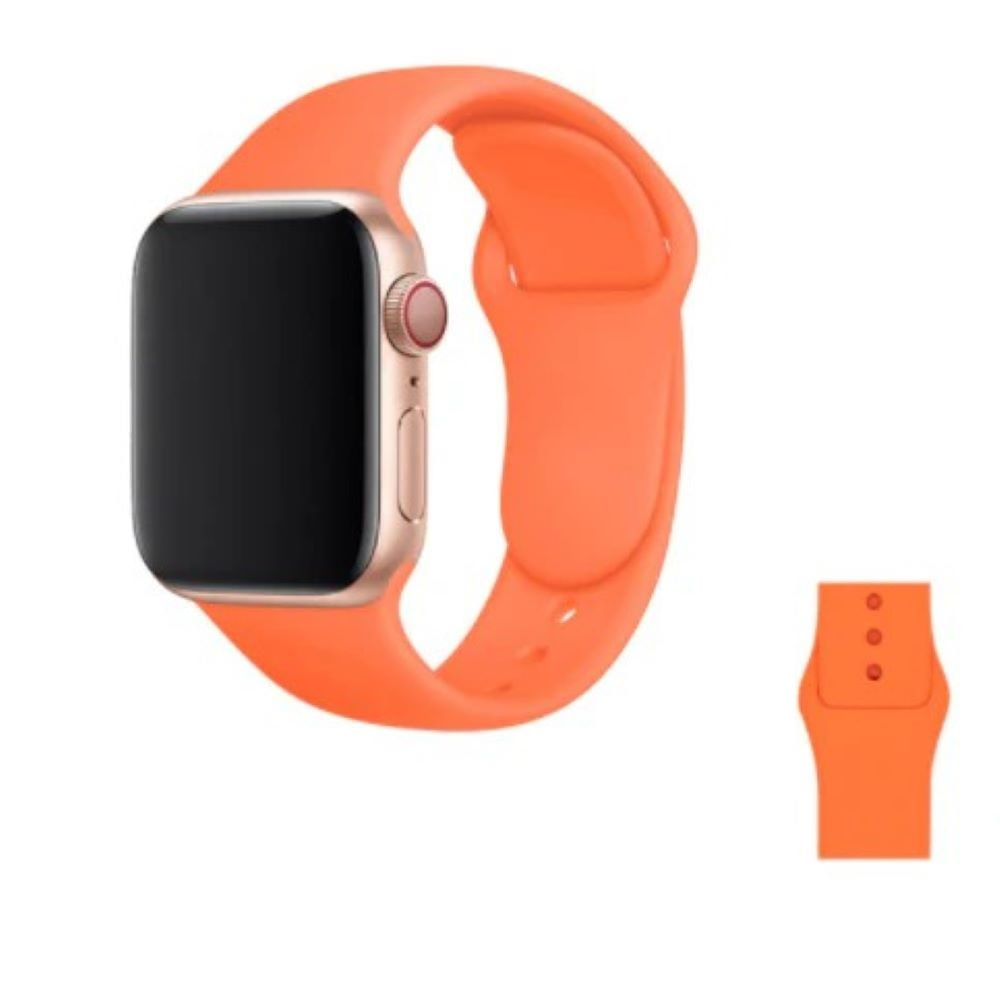 correa de silicona imantada para Applewatch 38-40-41mm y 42 serie 10 naranja