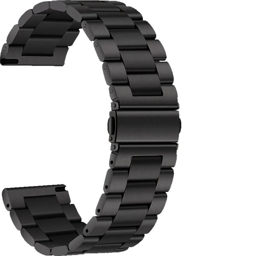 Correa eslabones acero inox para samsung watch 4 5 5pro 6 7 fe negro