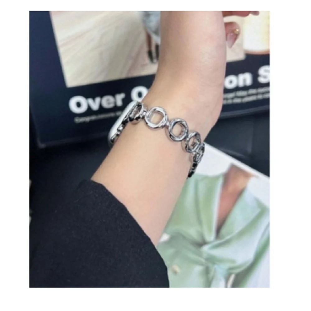 Correa Para Applewatch Y Watch Acero Rings Anillo 42 44 45 49mm Plata Correa Para Applewatch Y Watch Acero Rings Anillo 42 44 45 49mm Plata