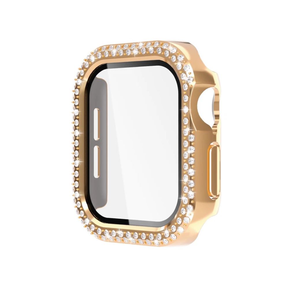 Bumper case doble piedras brillo para smartwatch de 49mm oro Bumper case doble piedras brillo para smartwatch de 49mm oro