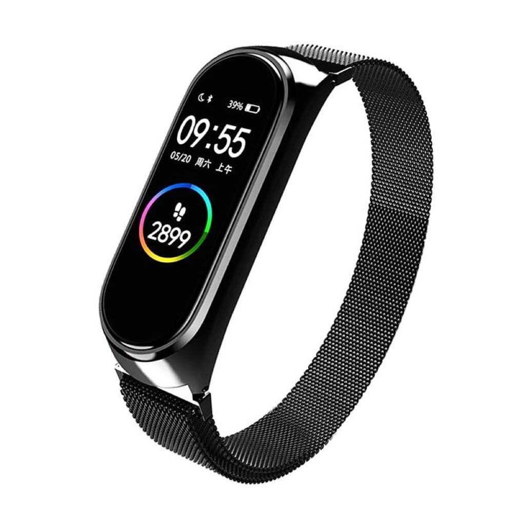 Correa Milanese Imantada para Xiaomi Band 5 6 Negro