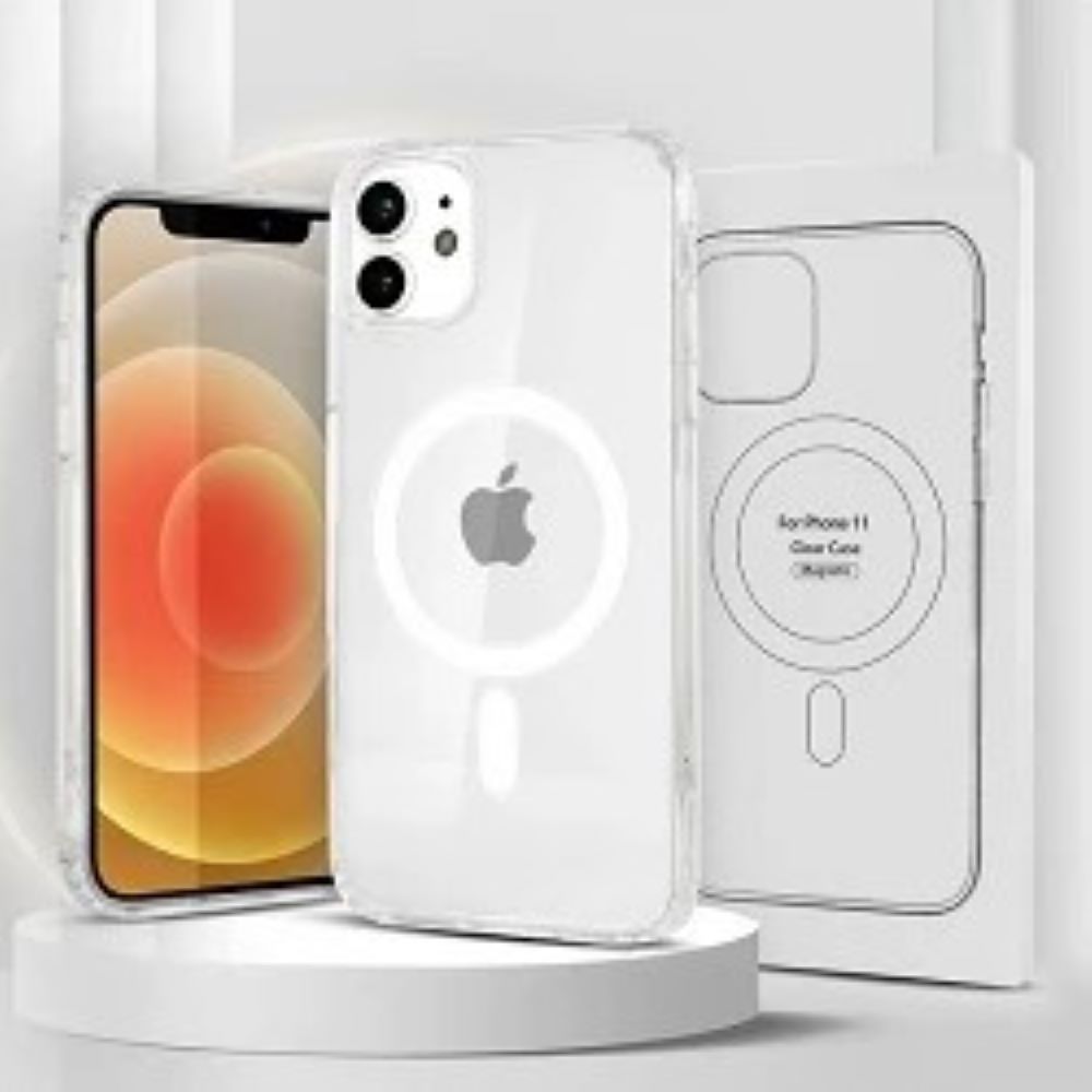 Case space con magsafe para iphone 14 plus transparente