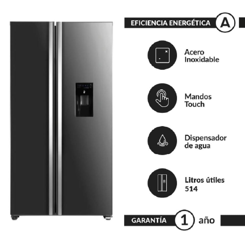 Refrigerador Deluxe Smart 514 L SBS Inox FDV
