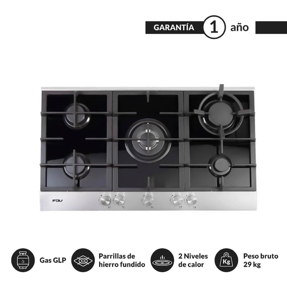 Encimera Deluxe Chef 90 cm Gas GLP FDV