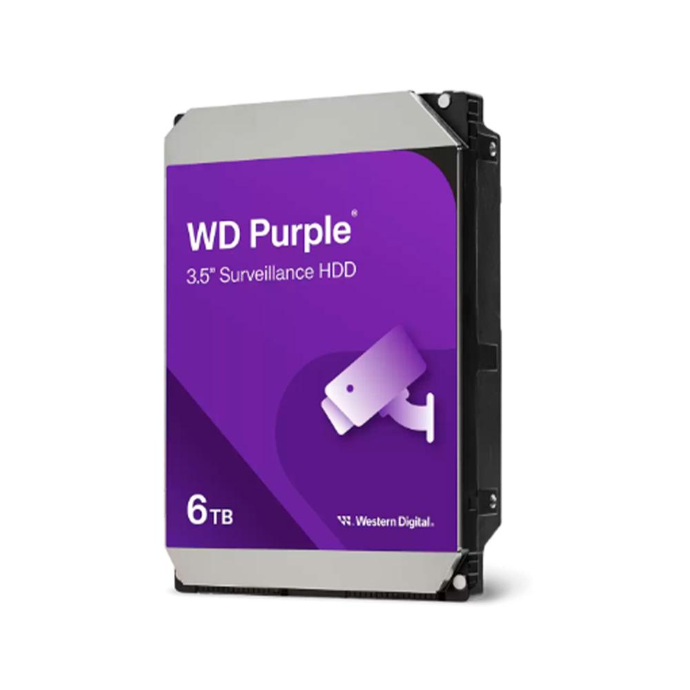 DISCO DURO INTERNO WESTERN DIGITAL PURPURA 6TB 3.5"" 5640RPM SATA 6GB/S, CACHE 256MB P/N: WD64PURZ