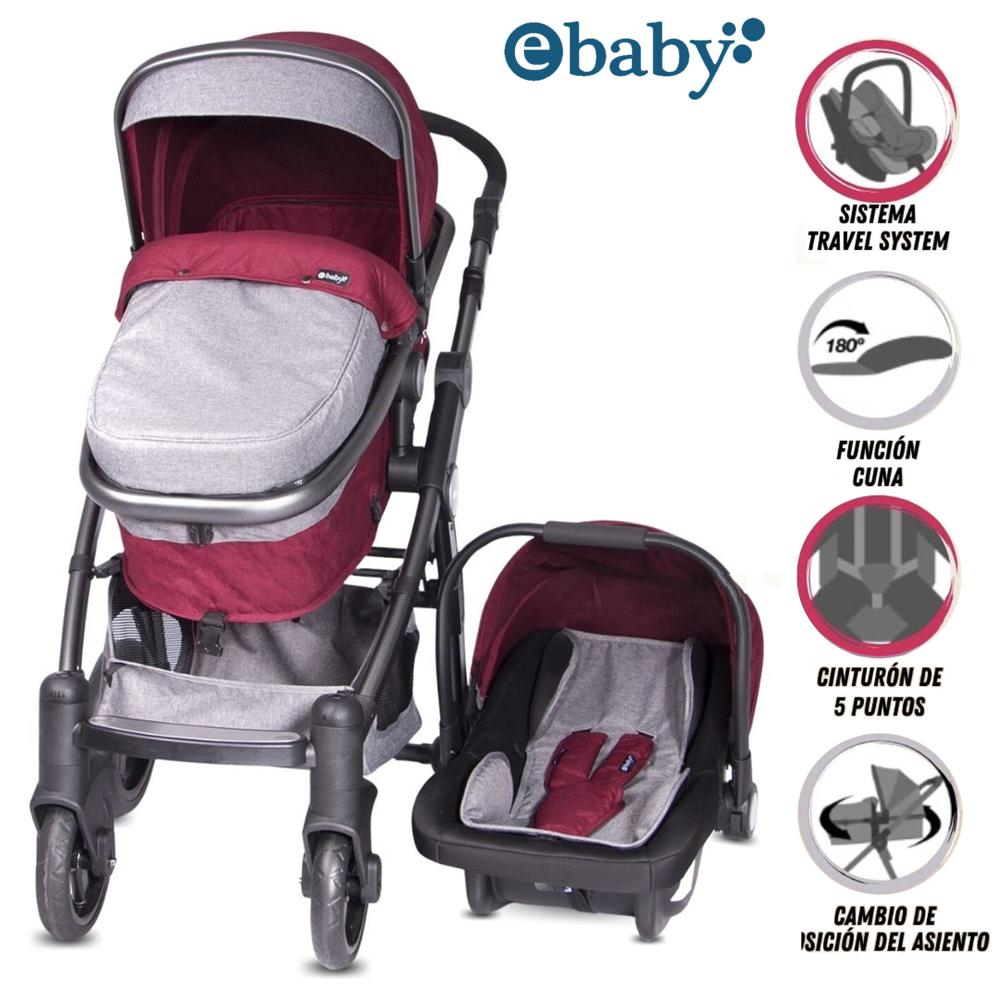 Coche Moisés de Lujo «TAINY DELUXE» con Portabebé Red Coche Moisés de Lujo «TAINY DELUXE» con Portabebé Red
