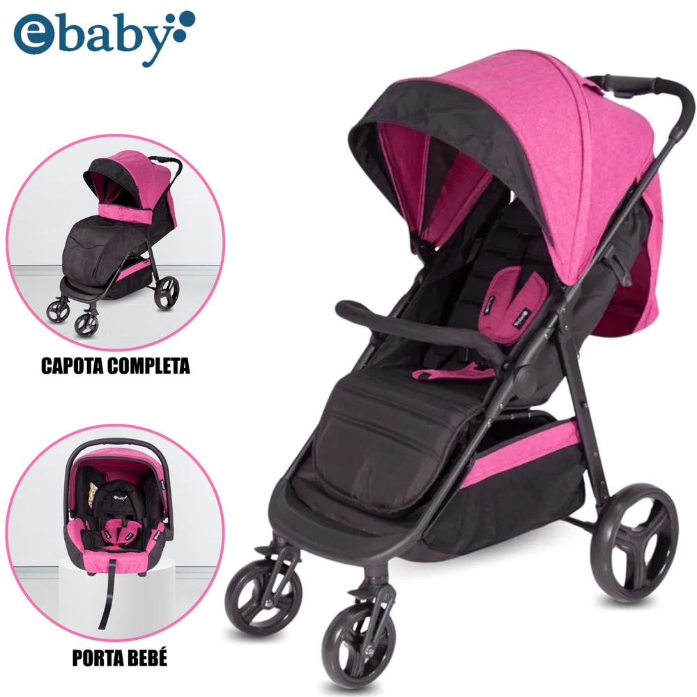 Coche de Paseo URBAN con Porta Bebé Pink Coche de Paseo URBAN con Porta Bebé Pink