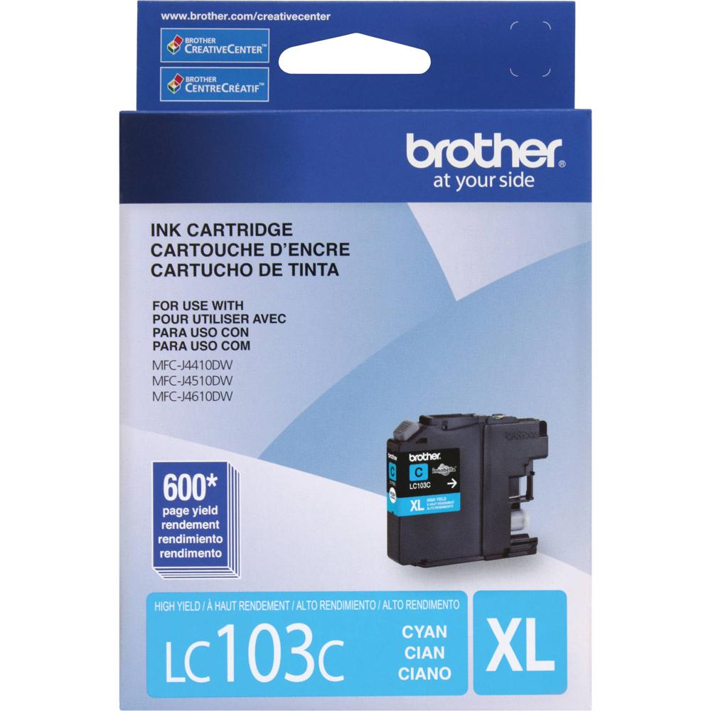 Cartucho de Tinta Cian Brother LC103C Innobella de Alto Rendimiento para Impresoras DCP-J152W, MFC-J