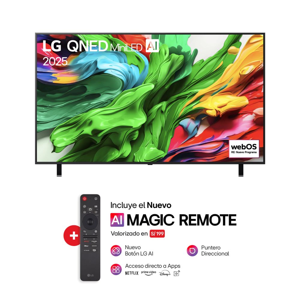Televisor LG 65QNED85ASG 65"" 4K QNED WebOS ThinQ AI